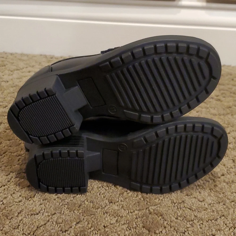 Girls Falls Creek PENNEY Black Heeled Loafers Dress Shoes Size 11 13 1  NWT